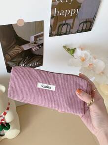 1 hộp đựng bút chì màu trơn nhung kẻ cổ điển mới, túi đựng mỹ phẩm đơn giản và thanh lịch, phong cách Boho - Nhiều màu - Xem 20