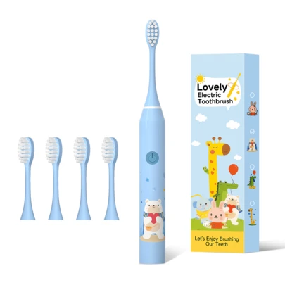 1pc Electric Toothbrush With 4 Replacement Brush Heads, USB Rechargeable, 5 Speed Settings. Unisex Oral Care Product, Teeth Cleaning, Whitening, Soft Bristles, Sensitive Teeth Care.