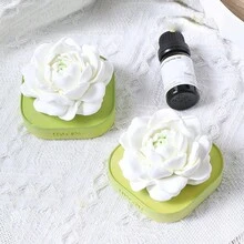 1 khuôn silicon hình hoa dành dành, khuôn silicon hương hoa nhài dùng để tự làm nến, xà phòng, thạch cao, đồ thủ công bằng nhựa, trang trí nhà cửa, dễ lấy nến ra và có thể tái sử dụng. - trắng - Xem 5