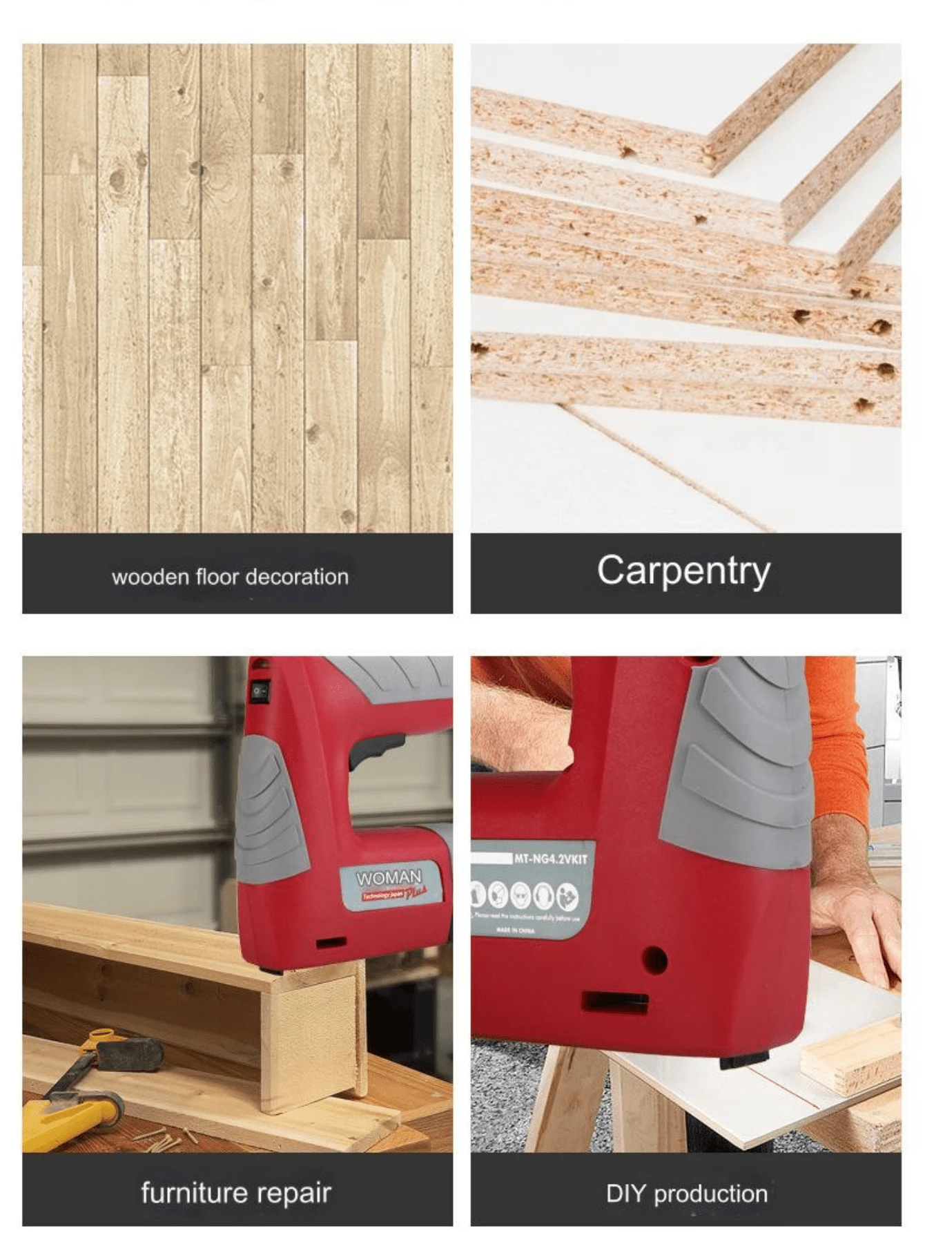 Electric Staple Gun, 2 In 1 Cordless Stapler Nail Gun Set With 2500pcs