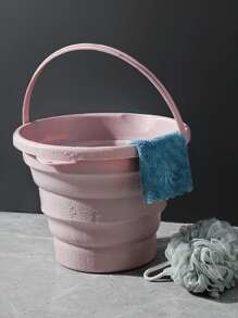 1pc Outdoor Portable Foldable Car Wash Bucket, Suitable For Travel, Fishing - Beige - View 10