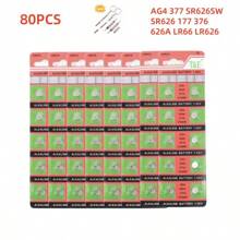 10-100PCS Pin AG4 377 Pin nút SR626SW SR626 177 376 626A LR66 LR626 1.55V Pin đồng xu cho đồng hồ Đồ chơi điều khiển từ xa - AG4 626A - Xem 6