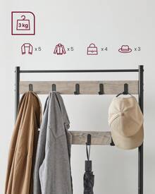 VASAGLE Coat Racks - Grey - View 6