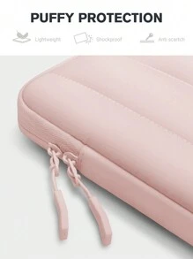 TECOOL 13-16 Inch Laptop Sleeve, Thick Protective Case Compatible With MacBook Air 13/15 M1/M2 (2012-2023), Pro 13/14/15/16 (2010-2022), 14-16 Inch Chromebook, Surface, HP Laptops, Water-Resistant, With Accessory Pocket, Pink