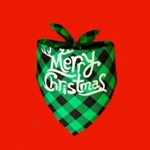 1st Kerstmis Huisdier Driehoekige Sjaal, Honden Bandana, Kerstman & Letter Grafische Slabbetjes Voor Kleine, Middelgrote & Grote Honden, Feestdecoratie