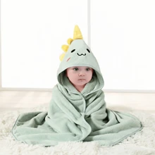 1 pièce Serviette de bain à capuche avec motif animal visage, unisexe. Serviette de bain à capuche unique pour nouveau-né avec design animal. Super doux peignoir de bain à capuche en polaire pour bébé. Serviette à capuche quatre-saisons pour tout-petit