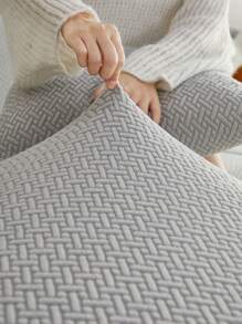 单件装提花弹力沙发套，现代防污沙发套，简约风格沙发套装，适用于客厅、卧室、户外沙发、L型沙发、贵妃椅/转角沙发组合、沙发垫套，家居装饰通用座椅沙发，四季皆宜 - 淺灰色 - 查看 8