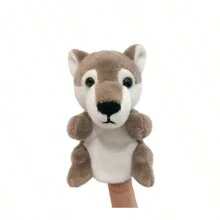 Muñecos de peluche con forma de dedos de León, Tigre, Elefante, Jirafa y Cabra, títeres de animales del bosque para espectáculos