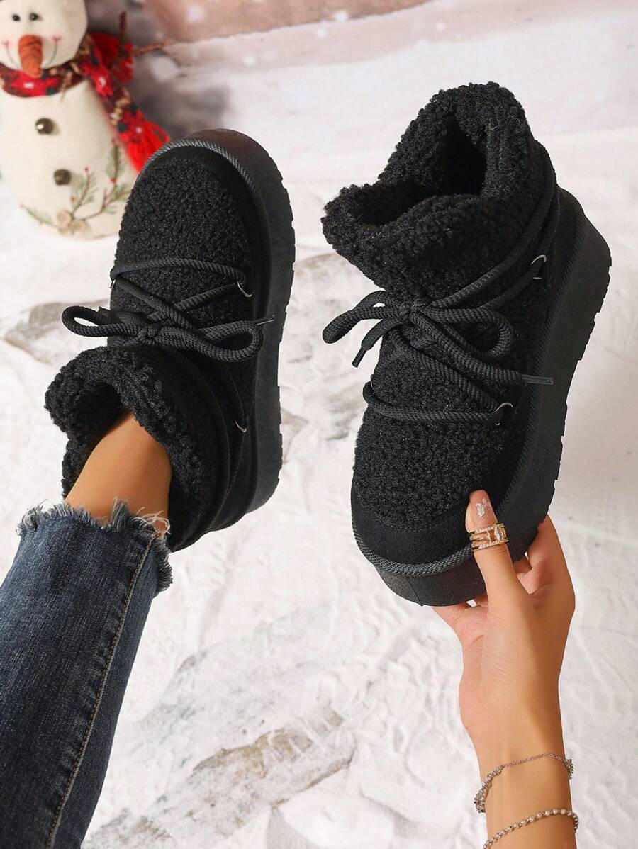 2025 New Design Thick Sole Increased Height Snow Boots For Women, Thick Thermal Lined, Warm & Fashionable, Versatile