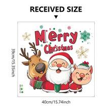 1 miếng dán tường Giáng sinh vui vẻ có thể tháo rời, ông già Noel tuần lộc Xmas Giáng sinh bằng nhựa vinyl tự làm nghệ thuật dán tường, miếng dán cửa sổ Giáng sinh cho tủ lạnh tường văn phòng trang trí phòng khách - Nhiều màu - Xem 8