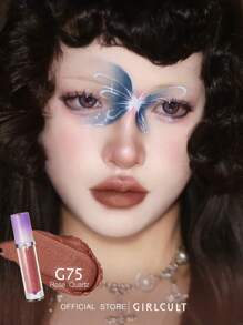 GIRLCULT 爱之细语哑光唇彩#G75 玫瑰石英|创新哑光至闪光配方 | 奶油般天鹅绒般的质地|持久全面覆盖|高色素持久，礼物 - #G75 Rose Quartz - 查看 2