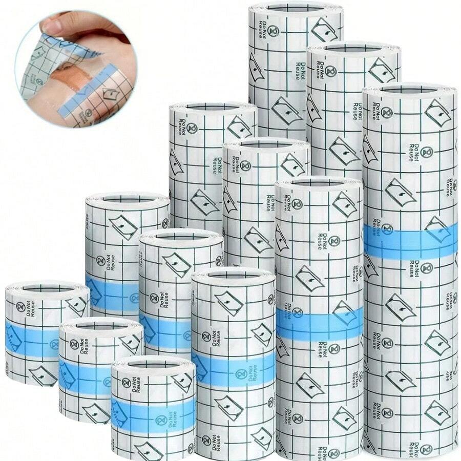 1pc Waterproof Swimming Bandage, Transparent Adhesive Dressing, Can Be Used For Tattoo Coverage, Also Suitable For Shower, Protects Like A Second Skin - White - View 1