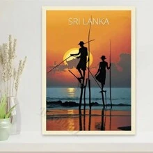 1pc Nordic Retro Holiday Travel City Venice Algarve Travel Pictures Room Life Canvas Painting Printing Artist Home Wall Decoration Poster Canvas Unframed,Wall Art Coastal Decor Coastal Decor Beach Decor