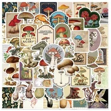 50 件蘑菇贴纸 蘑菇装饰贴纸 复古贴纸 涂鸦贴纸 可爱贴纸 乙烯基贴纸 美观笔记本电脑贴纸包 滑板贴纸 水瓶贴纸 笔记本贴纸 - 彩色 - 查看 7