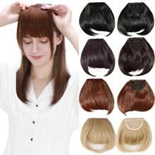 Synthetic 26Colors Real Thick 31g Natural Bang Wig Black Brown Auburn Red Clip In On Bangs Hair