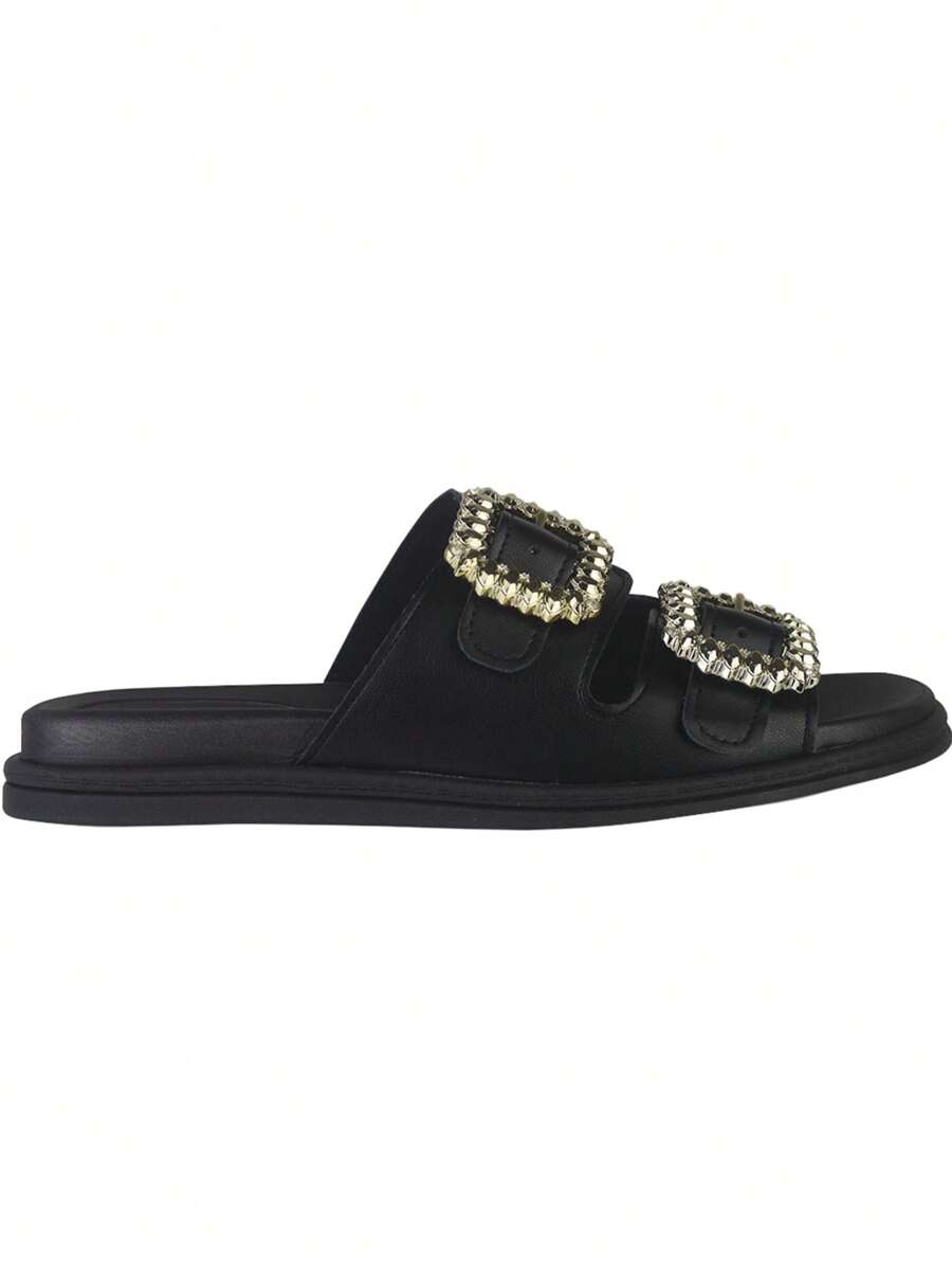 Beira Rio Women's Birkenstock Sandals With Adjustable Buckle - Black - 8528.102 - 黑色 - 查看 1