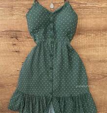 Short Ayla Dress - xanh quân đội - Xem 2