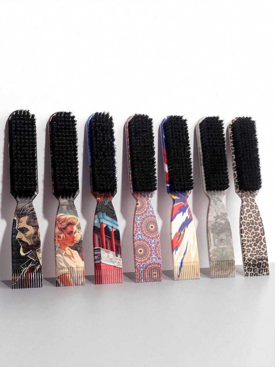 1支大号黑色胡须刷，软毛梳，颈部除尘刷，多功能男士面部胡须造型刷，返校季、旅行度假必备，女士美发配件，刷子，发梳，边缘梳，梳发，梳子，梳发，解结刷，球形刷，迷你发梳，发梳套装，木梳，发梳，背梳，造型刷，卷发刷，边缘梳，梳子，梳发，发梳套装，梳发，卷发梳，解结刷，女士发梳，头发，旅行，美发产品，美发工具，美发用品，理发师，理发师配件，理发店，美发设备 - 彩色 - 查看 1