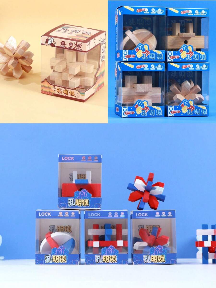 Chinese Traditional Handicraft Luban Lock Puzzle Cube SHEIN USA
