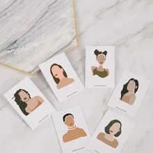 10/20/30/40/50/60/80/100 chiếc - Thẻ trưng bày trang sức bông tai và dây chuyền, Thẻ giấy đóng gói trang sức hình minh họa, Nhãn dán bông tai bằng bìa cứng, Hoàn hảo để sắp xếp và trưng bày - Kiểu ngẫu nhiên, Trang trí phòng, Trang trí trường học - trắng - Xem 7