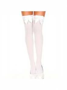 1 件简约光滑柔软蝴蝶结及膝长靴 - 彩色 - 查看 9