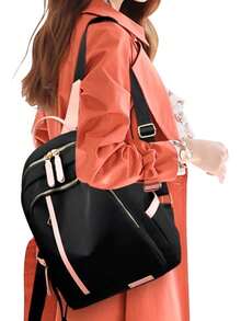 Small Backpack Sophisticated Women's Bag - 黑色 - 查看 3