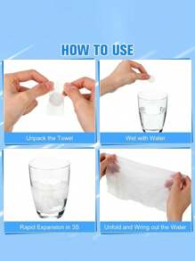 5/20/50 件压缩毛巾、压缩旅行毛巾、压缩毛巾片、便携式迷你露营毛巾、可扩展湿巾、适用于旅行、徒步旅行、运动、钓鱼、户外活动、学校、返校、旅行、旅行必需品、家居必需品、毛巾、皮肤护理 - 彩色 - 查看 4