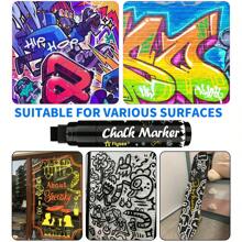 Liquid Chalk Glass Marker: Washable Glass, Car, Mirror Marker Pen - For Windows, Storefront, Weddings, Parades, Parties And Holiday Decorations Back To School - Multicolor - View 11