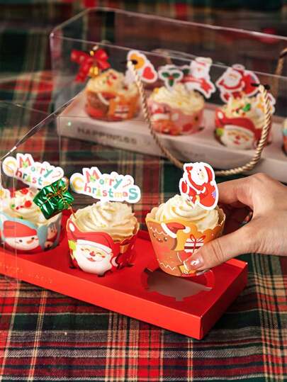 20/50pcs Christmas Paper Cupcake Liners, Mini Cupcake Baking Cups, Holiday Muffin Chocolate Making Tools, Colorful Paper Baking Cups, Kitchen Baking Cake Supplies, Perfect For Christmas Party Decoration, Cafe, School, Home Decor Christmas Christmas Decorations Christmas Pajamas Christmas Gifts Christmas Decor