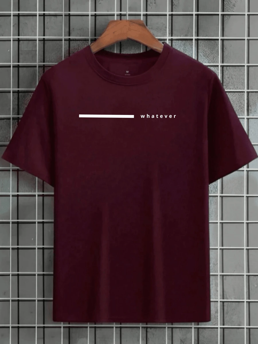 SMILE Premium Men's T-Shirt 100% Cotton - Immediate Shipping - 紫紅色 - 查看 1