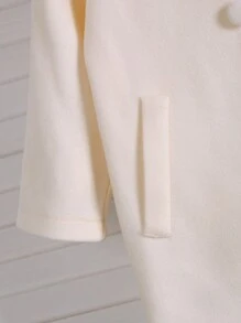 Nuovo cappotto elegante da ragazza in stile giovane con doppio petto e collo a revers, design principesco, adatto per autunno/inverno