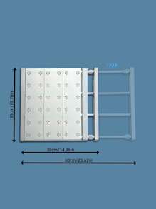 1 pieza Divisor de almacenamiento retráctil sin olores para armarios, mueble de partición de cocina, estantería en capas para dormitorio, estantería de baño - Multicolor - Ver 19