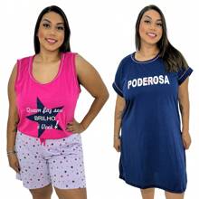 Plus Size Pajama Sets - 彩色 - 查看 5