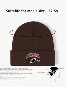 1 件可调节刺绣 ARIZONA 针织无檐便帽，男女通用户外防晒休闲帽，适合春季、秋季、旅行、海滩、Y2K 风格，男女皆宜 - 針織帽 - 查看 8