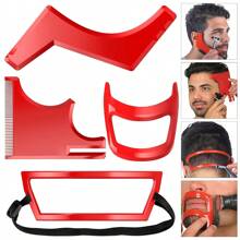 1 Set de herramientas para el cuidado de la barba, herramienta de recorte y moldeado de barba, set de 4 herramientas guía para el afeitado, el peinado y el moldeado de la barba, el bigote y la perilla (para Halloween, fiestas de disfraces, festivales, juegos de rol, disfraz y dulce o truco)