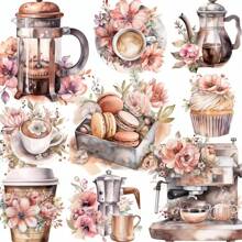 20 Peças Adesivos de Flor de Papel Colorido de 4cm, Autoadesivos para Scrapbooking, Materiais Escolares, Volta às Aulas