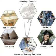 10pcs/Pack Heavy Duty Pins - Super Large, Multipurpose, Suitable For Clothing, Blankets, Home Decor And Crafts - Available In Bronze, Silvery Grey, Black