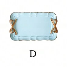 1 chiếc đĩa đựng đồ trang sức/đồ trang sức hình con bướm, khay đựng đồ hình chữ nhật phong cách Bắc Âu cho phòng khách, bát đựng trái cây, đĩa đựng tráng miệng - Nhiều màu - Xem 5