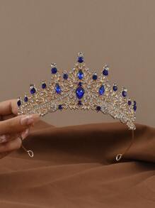 1 Stück Braut Kopfschmuck Europäischen Luxus Kristall Tiara Krone Für Frauen Party Hochzeit Prinzessin Strass Braut Krone Haar Zubehör
