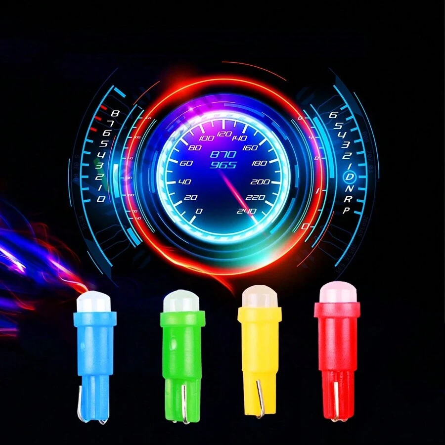 5 X T5 COB 12v LED T5 Penguin Car Dashboard Bulb - 紅色 - 查看 1