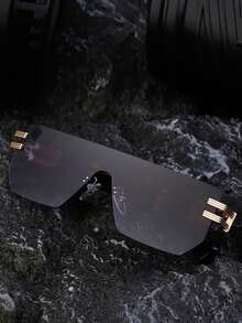 Kính thời trang giản dị cổ điển không gọng phong cách mới dành cho nam, Gương một mảnh thời trang đường phố, Thích hợp để đeo hàng ngày, Bán buôn xuyên biên giới - Nhiều màu - Xem 3