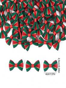 10 chiếc nơ Giáng sinh cây thông Noel tự làm mũ đội đầu kẹp tóc màu ngẫu nhiên viền vàng phụ kiện nơ quà tặng tốt nhất - nhiều màu - Xem 3