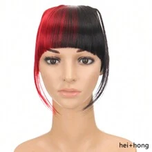 Synthetic 26Colors Real Thick 31g Natural Bang Wig Black Brown Auburn Red Clip In On Bangs Hair