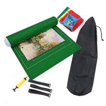 1入組拼圖收納卷軸氈拼圖墊,適用於1500-3000塊成人拼圖,黑色灰色多種規格可選,拼圖玩具配件 - 綠色 - 查看 4