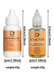 2PCS/Set Wig Glue &Wig Glue Remover, Waterproof Lace Front Wig Glue For Wigs With Tools