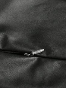 1 件黑色防水 PU 枕套，经典简约设计，可拆卸可洗靠垫套，适用于家用沙发、办公椅腰枕（不含枕芯），适合秋季装饰、房间装饰、返校季、学校用品 - 棕色 - 查看 7