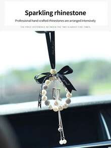 1 件可爱创意悬挂饰品汽车内饰后视镜配件 - 銀色 - 查看 17