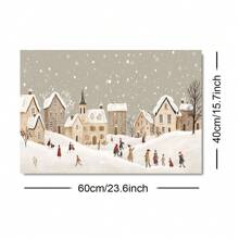 1pc Unframed Winter Snowy Village Town Christmas Holiday Poster Abstract Landscape Art Xmas Festival Canvas Painting Print Rustic Minimalist Wall Picture For Dorm,Apartment,Living Room,Bedroom,Home Decoration,Farmhouse Decor Christmas Decoration XMAS Decor Christmas Tree Gift Decor Thanksgiving Wedding Home Decor Home Decor Fall Decor Autumn Decor Birthday Decorations For Gifts Party Supplies Indoor Holiday Festival Decor Halloween Decor Wall Decor Halloween Ornaments - Multicolor - View 7