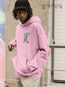Sweatshirt Skate Skater T Rex Rock Streetwaer Track Over Never CANGURU 2534 GEEK FLUX - 淺粉色 - 查看 4