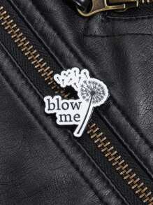 1 件蒲公英胸针，时尚配饰别针，适合衣服、包包、男女礼物 - 黑與白 - 查看 4